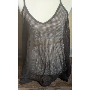 Victoria's Secret Black Mesh Cover-Up - Size L - Beach Ready!